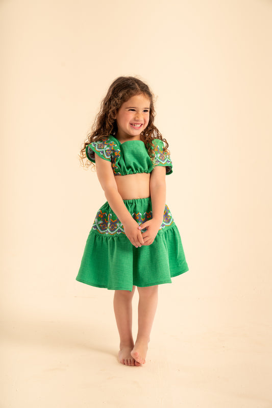 Jungle Embroidered Two-piece Set for ME